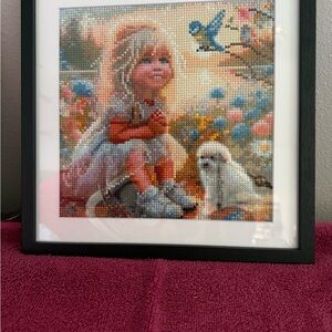 Framed Bird and Child Art Print